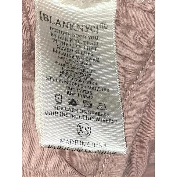 Blank NYC Tencel Drop Shoulder Quilted Liner Jacket XSmall Carnation Pink - Picture 12 of 13